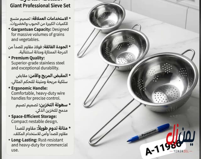 مناخل نيكل مخيش ثلاثي للبيع في حضرموت / سيئون